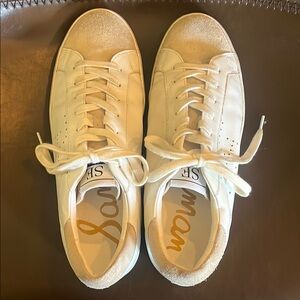 Sam Edelman Cream Sneakers